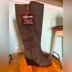 Fergalicious Wide-Calf Boots (size 7.5 Women’s)